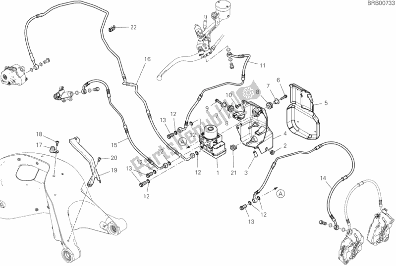 Toutes les pièces pour le Système De Freinage Abs du Ducati Superbike Superleggera V4 USA 998 2020